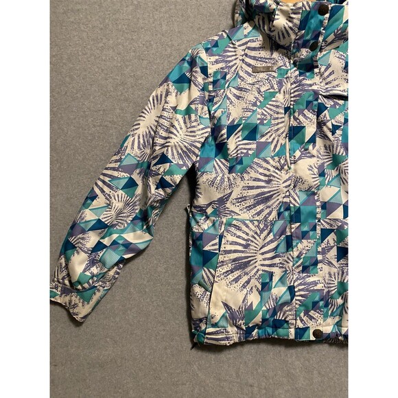 Liquid Venture Snowboard Jacket Girls Large Purple Teal Teen Geometric Insulated - Picture 2 of 16